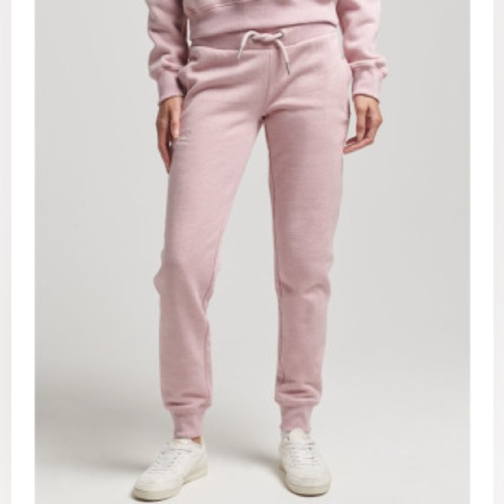 NWOT Superdry women's pink marl joggers